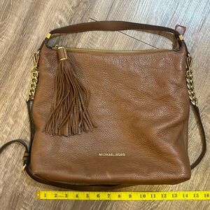 Michael Kors Weston brown leather bag with tassel